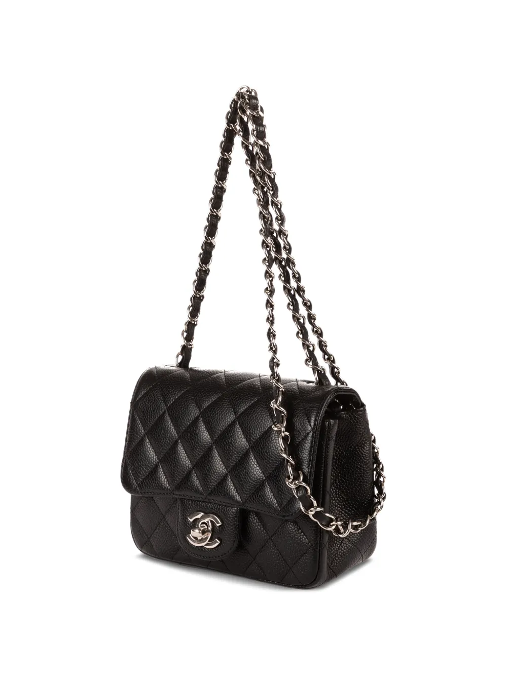 CHANEL Pre-Owned Classic Flap gewatteerde leren schoudertas Zwart