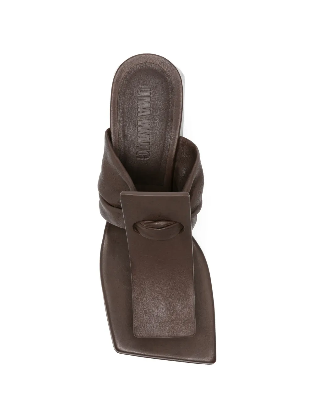 Uma Wang ruched square-toe sandals Bruin