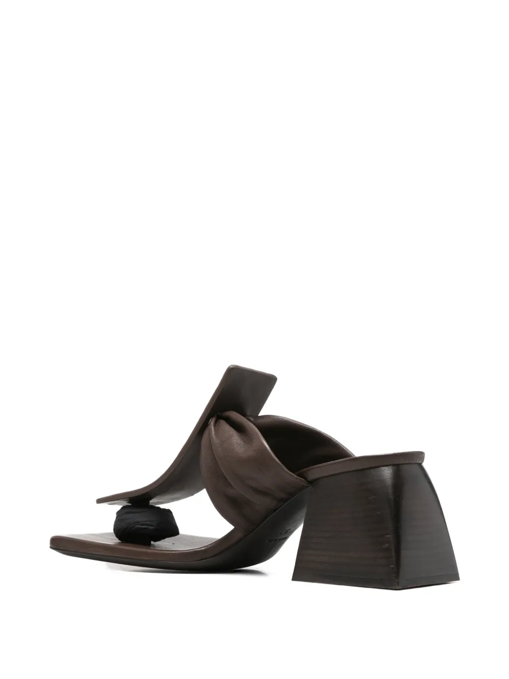 Uma Wang ruched square-toe sandals Bruin