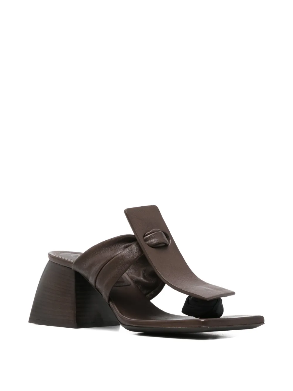 Uma Wang ruched square-toe sandals Bruin