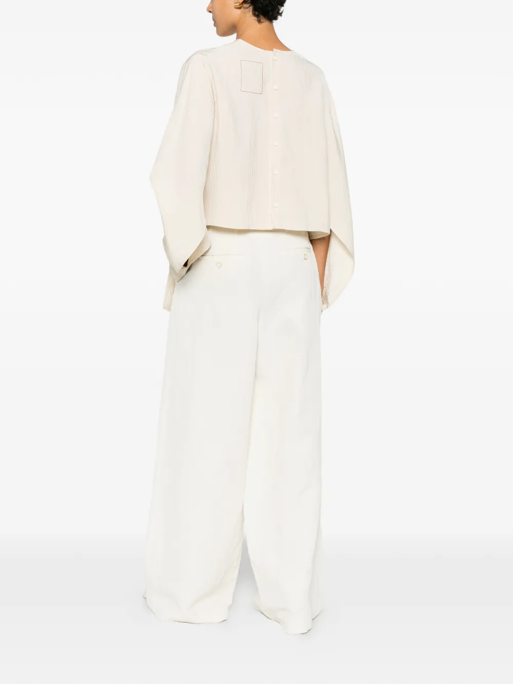 Uma Wang Plissé top Beige