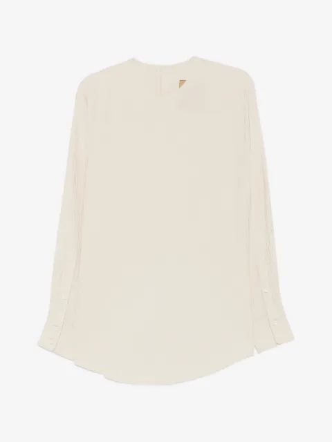 Uma Wang plissé long-sleeve blouse