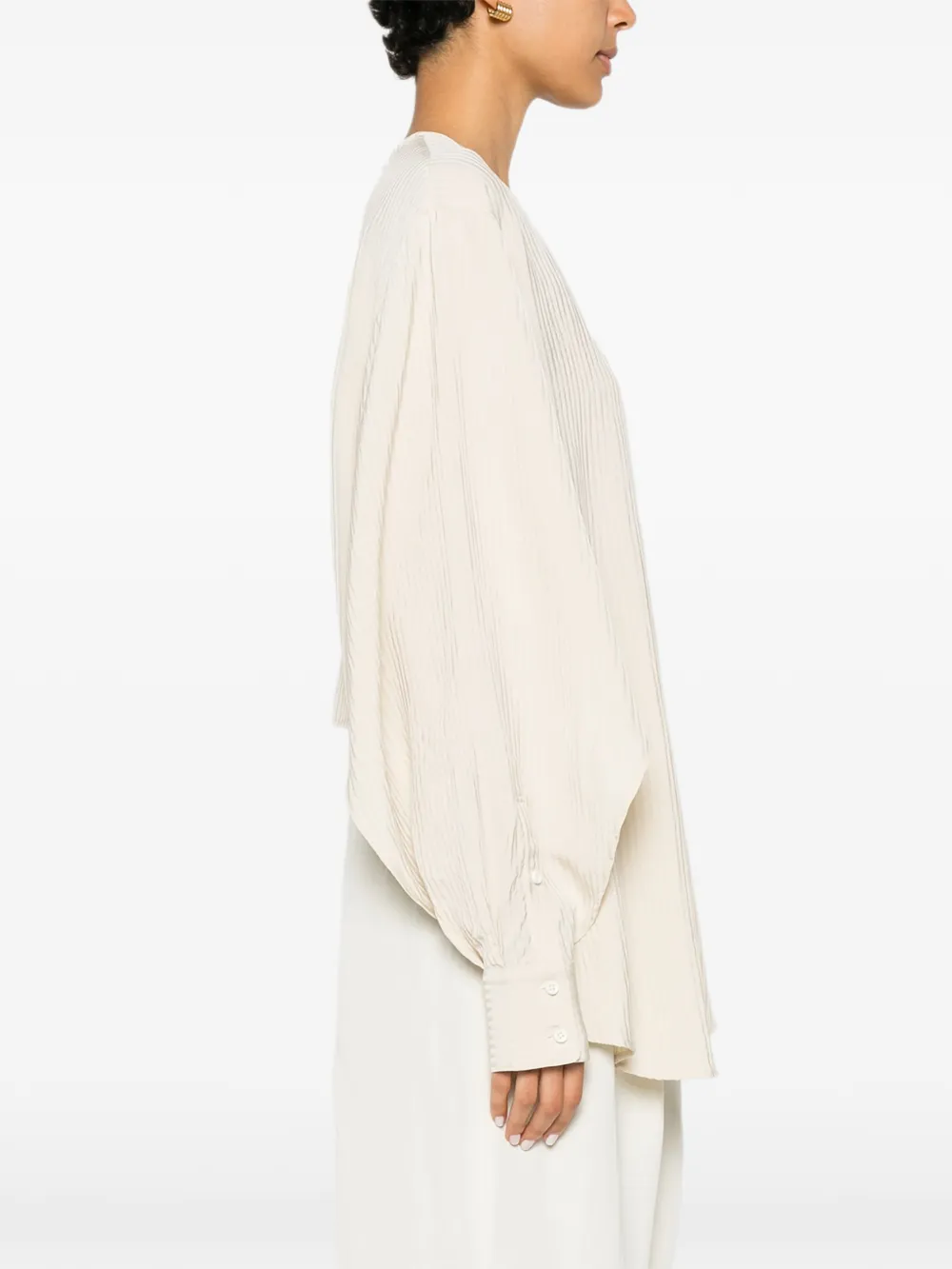 Uma Wang Plissé top Beige