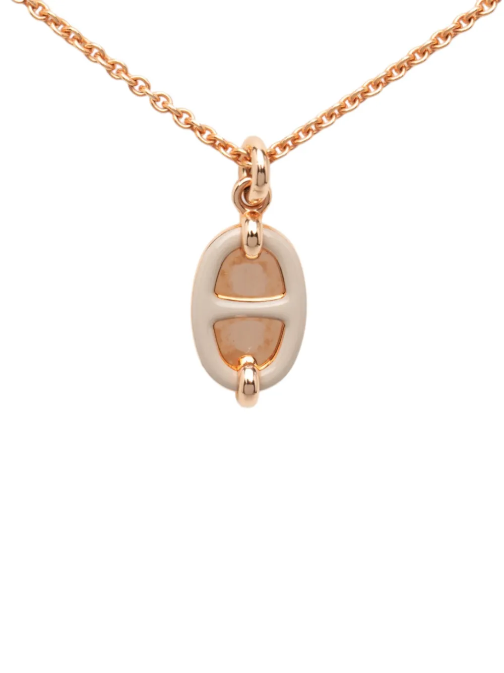 Hermès Pre-Owned 2024-2025 Mini Rose Gold Plated Maillon Pendant Necklace costume necklace - Oro