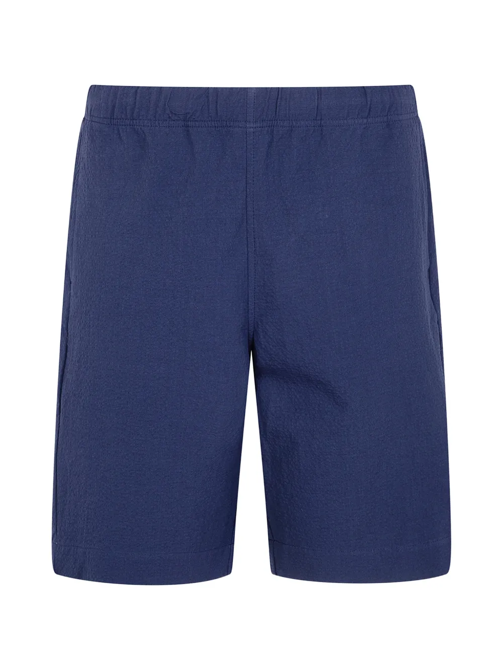 PS Paul Smith logo-patch seersucker shorts - Blu