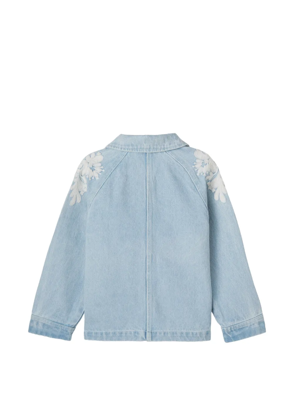 LOUISE MISHA KIDS Rafaela denim jack met geborduurde bloemen Blauw