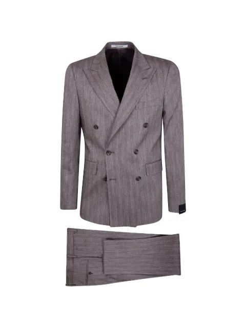 Tagliatore herringbone double-breasted suit