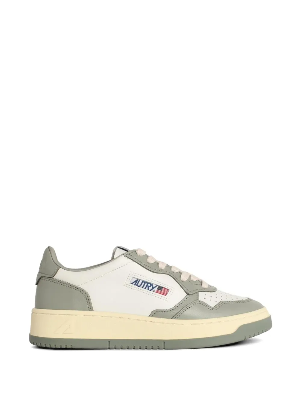 Autry Medalist leren sneakers met geborduurd logo Grijs