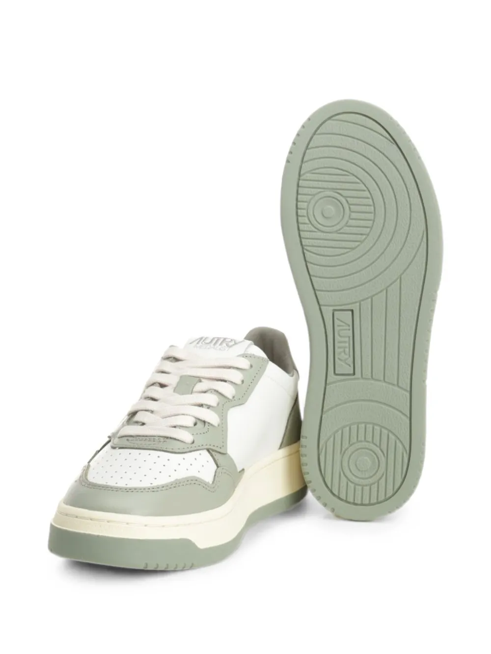 Autry Medalist leren sneakers met geborduurd logo Grijs