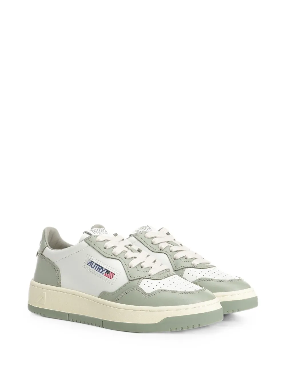 Autry Medalist leren sneakers met geborduurd logo Grijs