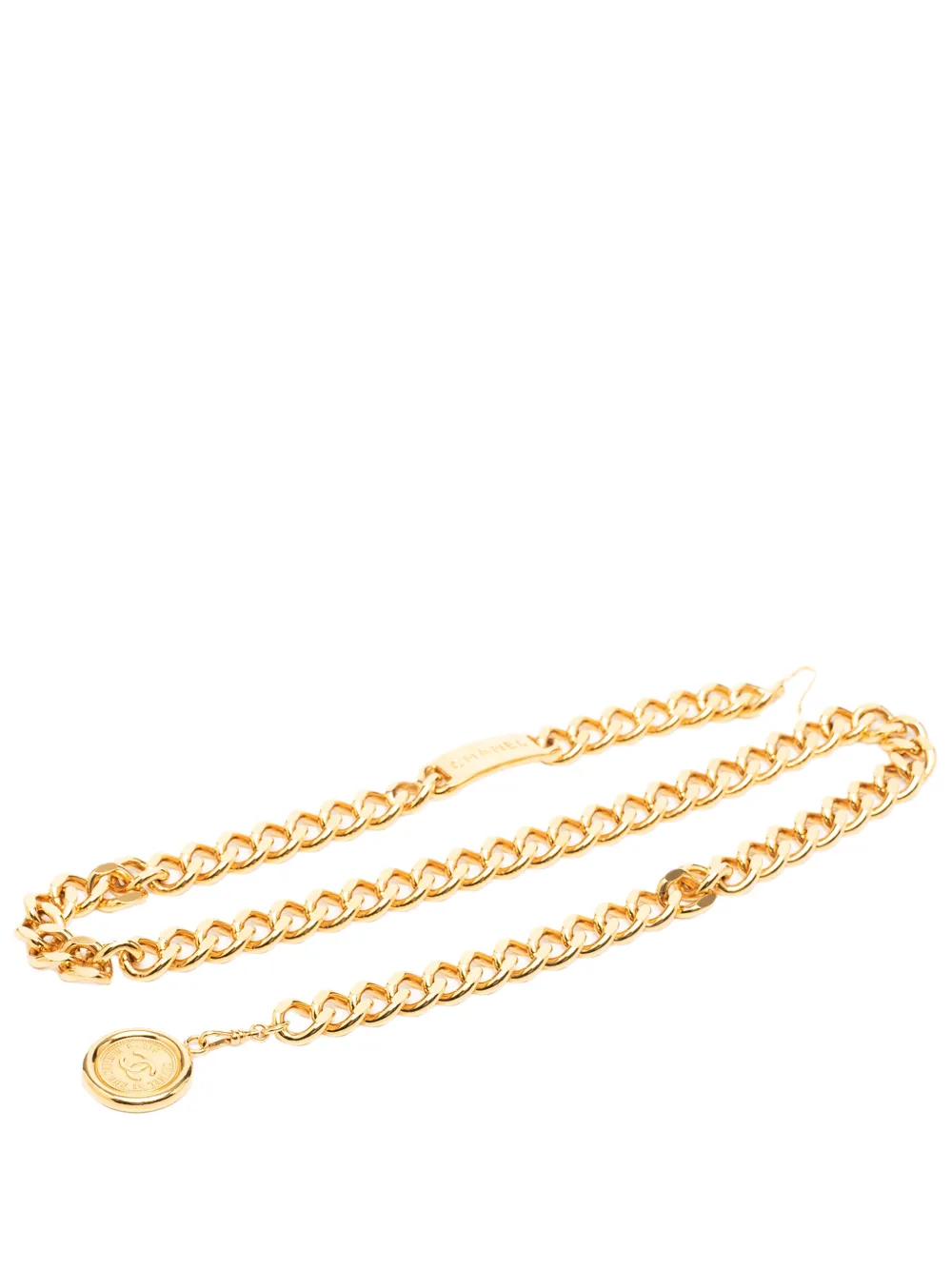 CHANEL Pre-Owned 1990-2000 CC Medallion Chain Link belt - Oro