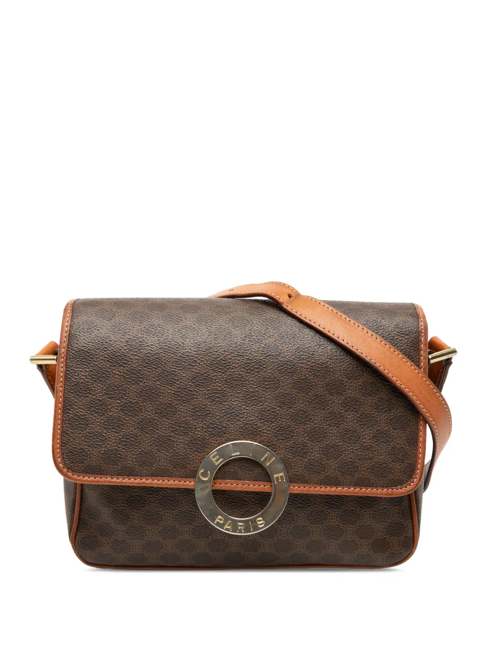 Celine Pre-Owned 2012 Macadam Coated Canvas crossbody bag - Marrone