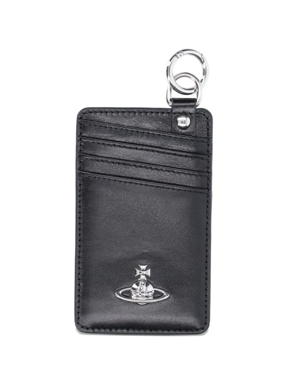 Vivienne Westwood logo-plaque card holder - Nero