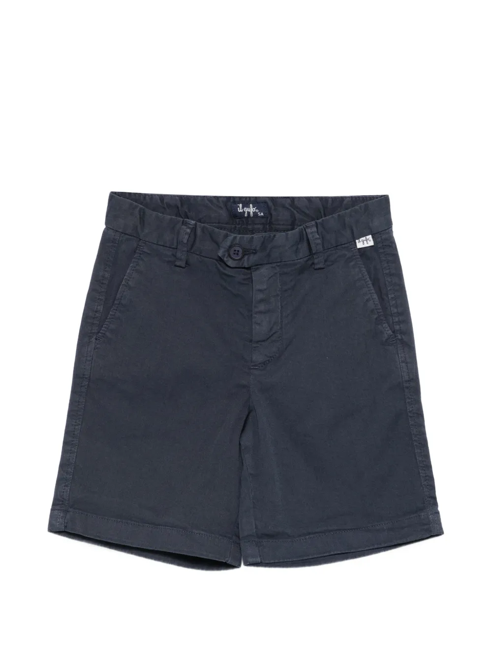 Il Gufo logo-patch shorts - Blu