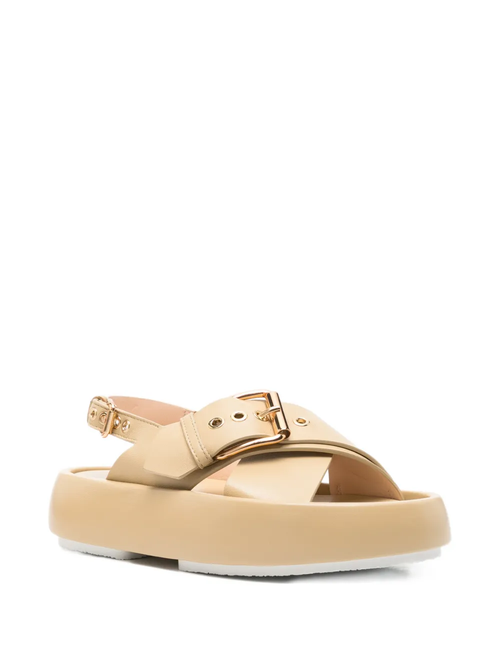 AGL Bulle criss-cross platform sandals Beige
