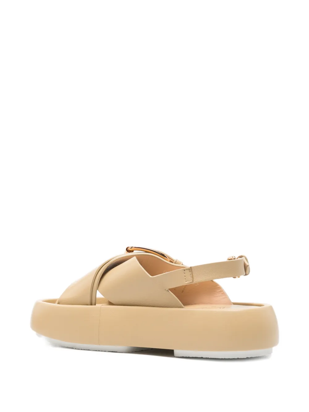 AGL Bulle criss-cross platform sandals Beige