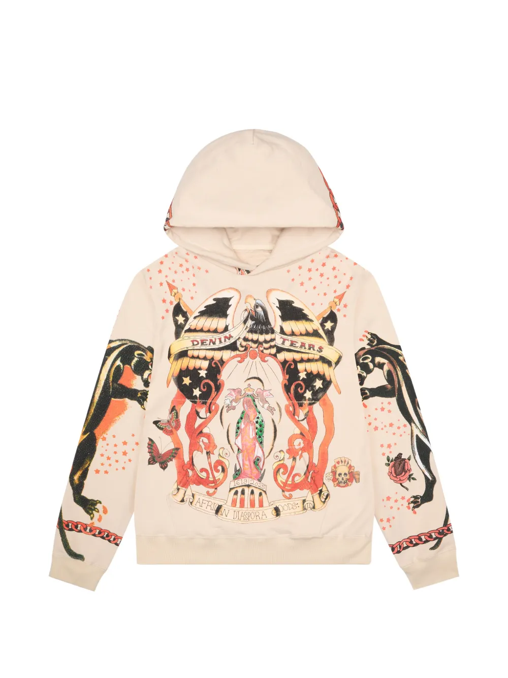 Denim Tears Tattoo Pullover Hoodie "Cream" - Toni neutri