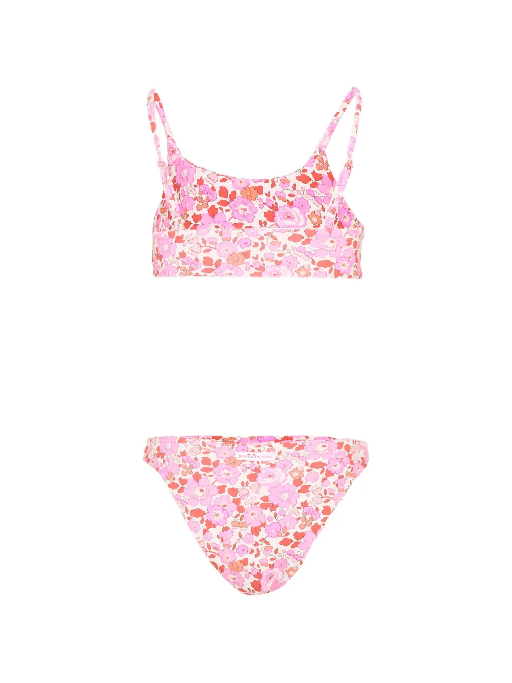 Pesciolino Rosso Kids Liberty bikini met bloemenprint Roze