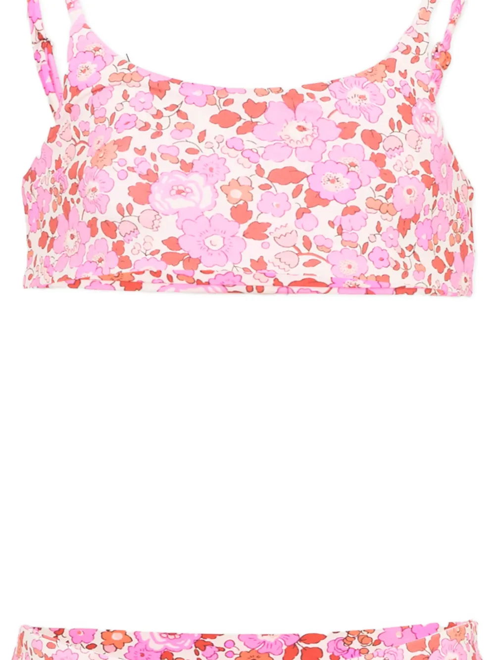 Pesciolino Rosso Kids Liberty bikini met bloemenprint Roze