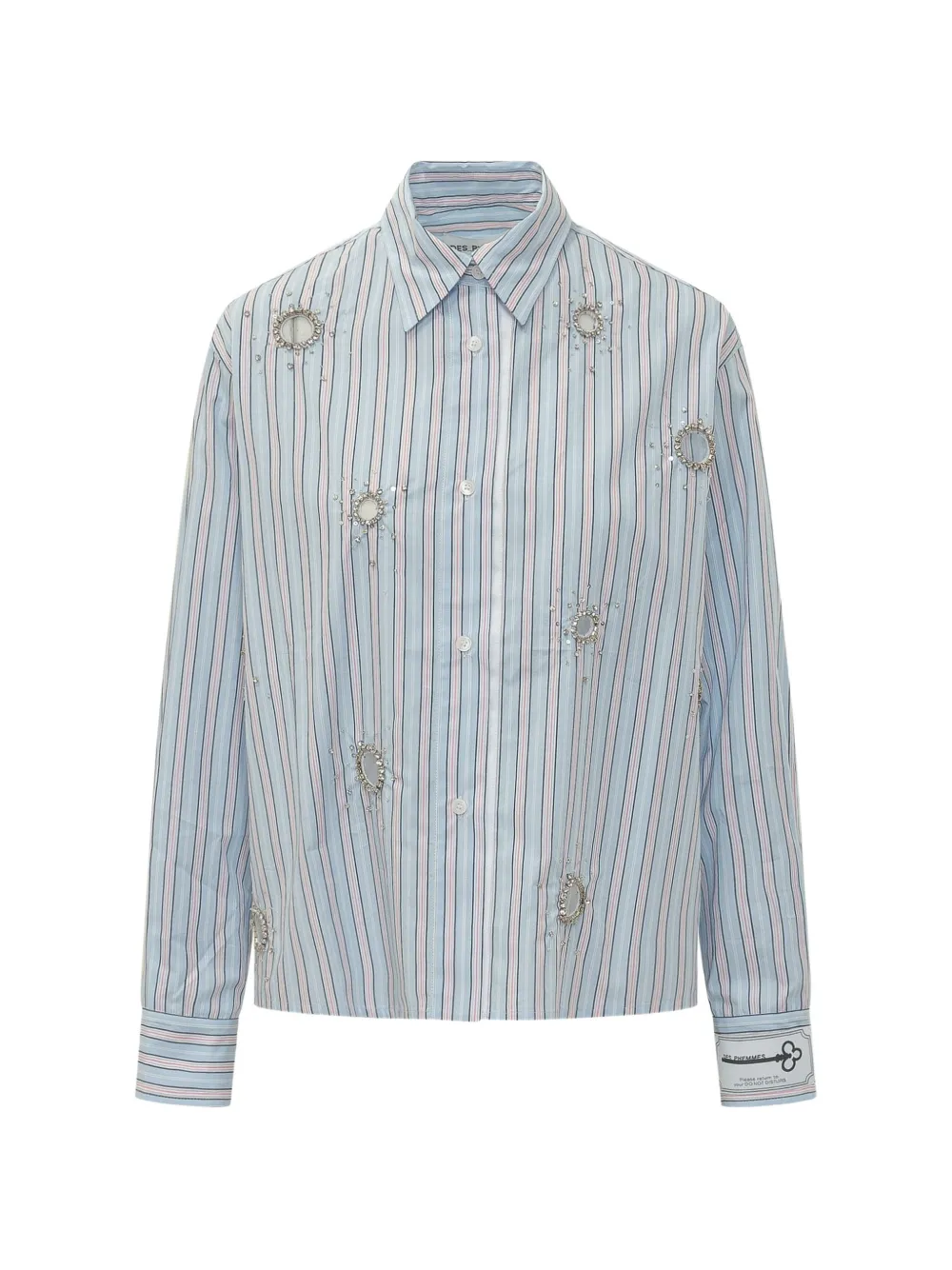 DES PHEMMES striped shirt - Blu