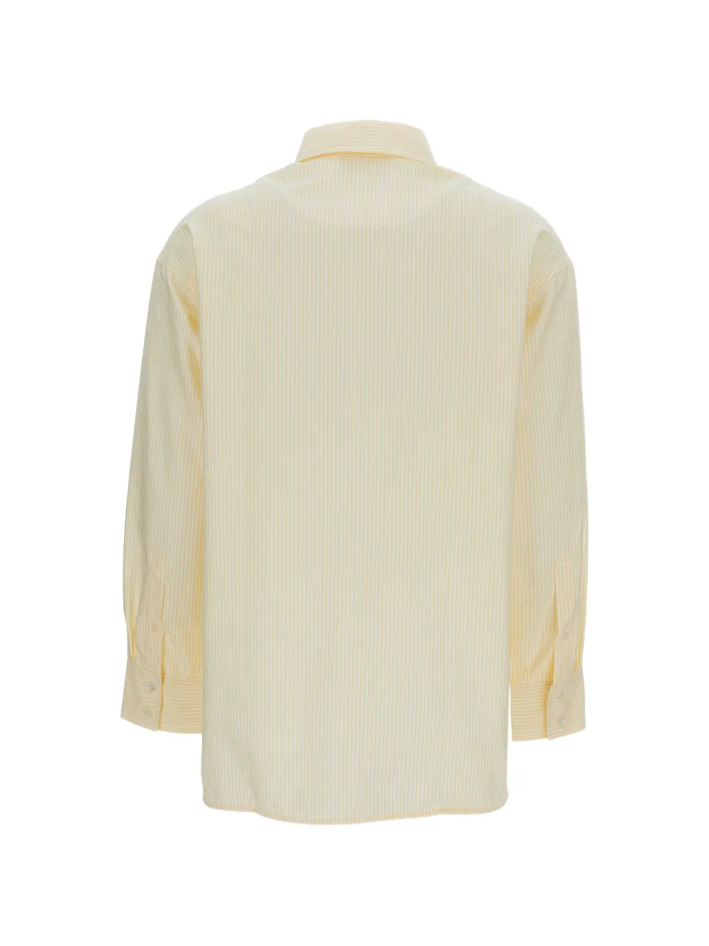 Maison Kitsuné Gestreepte blouse met geborduurde patch Geel