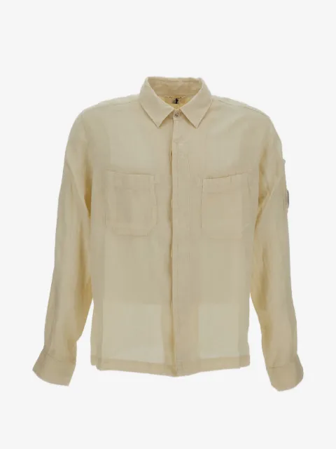 C.P. Company linen long-sleeve button Lens shirt