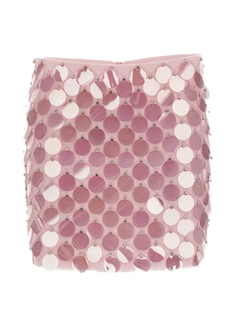 DES PHEMMES sequin-embellished crystal-embroidery skirt