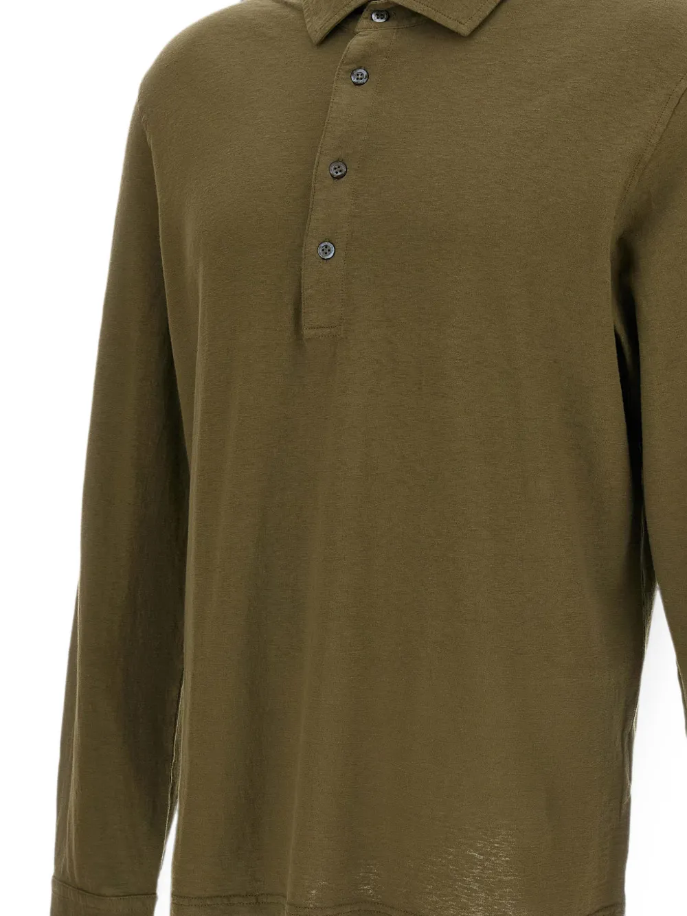 Drumohr Poloshirt met lange mouwen Groen