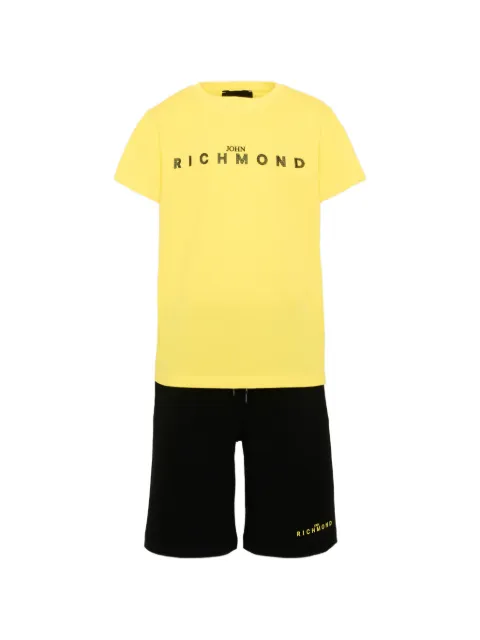 John Richmond Junior logo-detail shorts set