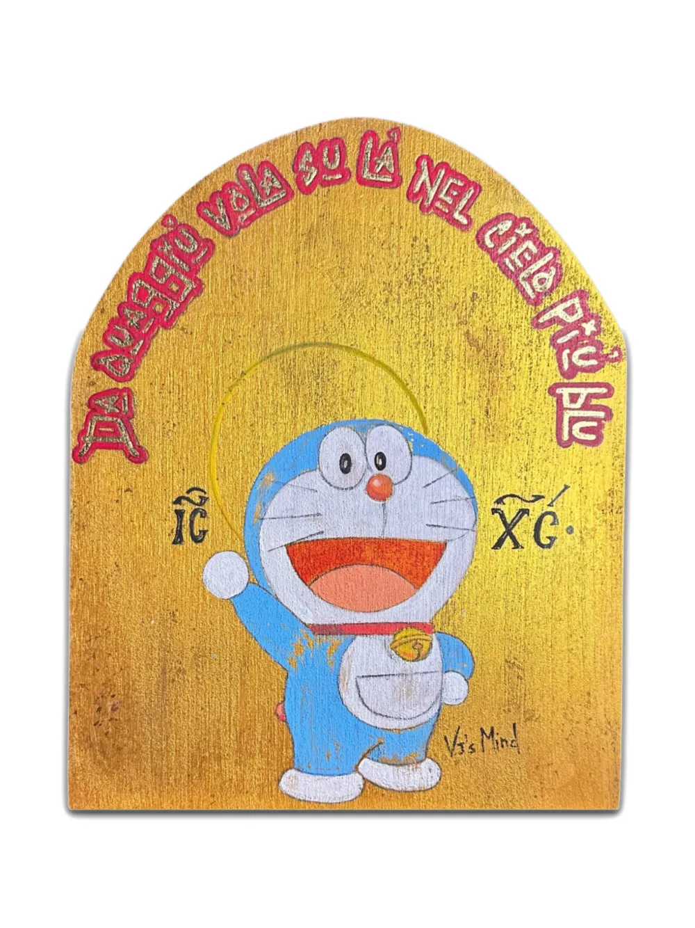 Vj’s Mind Icone Doraemon SHOWbiz wall painting - Oro