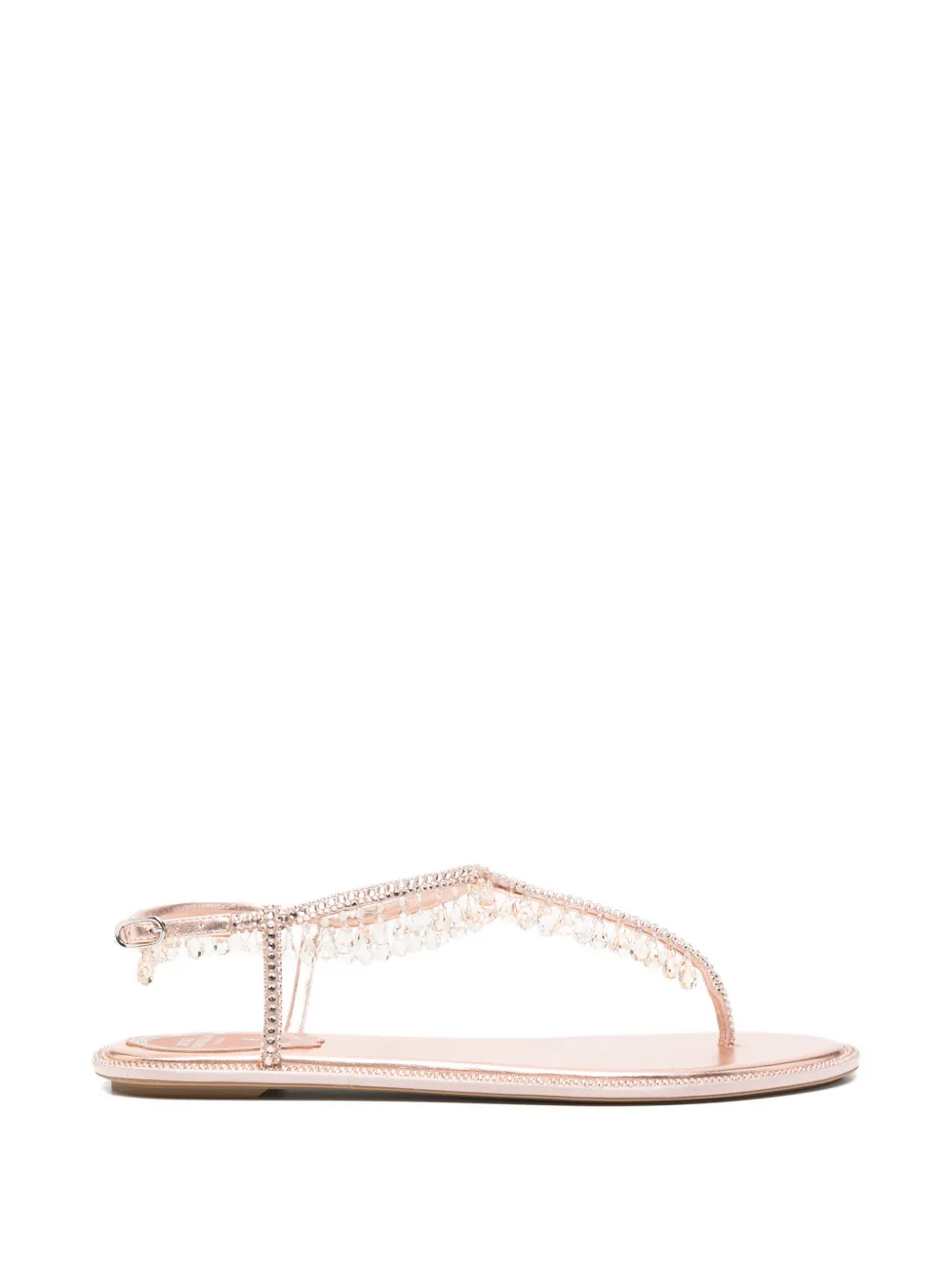 René Caovilla Chandelier crystal-embellished slingback sandals - Rosa
