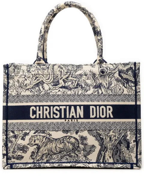Christian Dior Pre-Owned 2022 Medium Canvas Embroidered Dioriviera Toile De Jouy Book tote bag