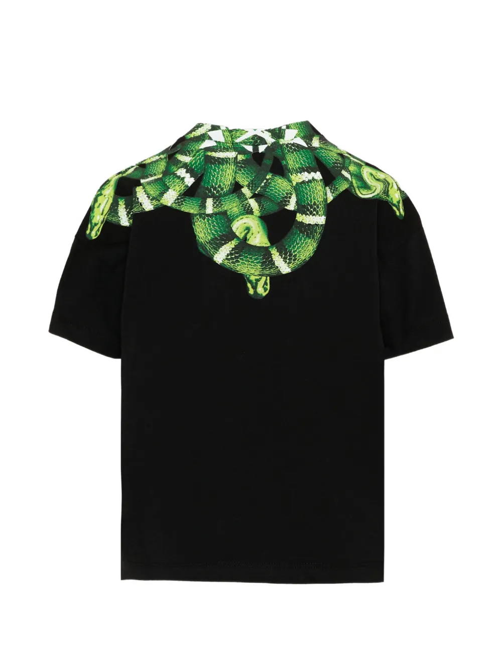 COUNTY OF MILAN T-shirt met ronde hals en slangen-print Zwart