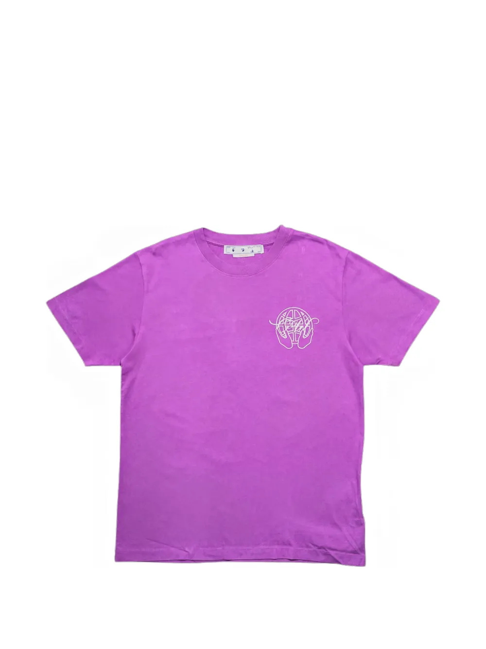 Off-White round-neck short-sleeve T-shirt - Viola