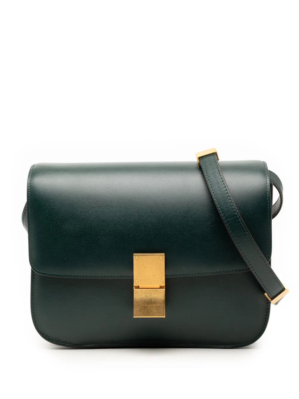 Celine Pre-Owned 2019 Medium Calfskin Classic Box crossbody bag - Verde