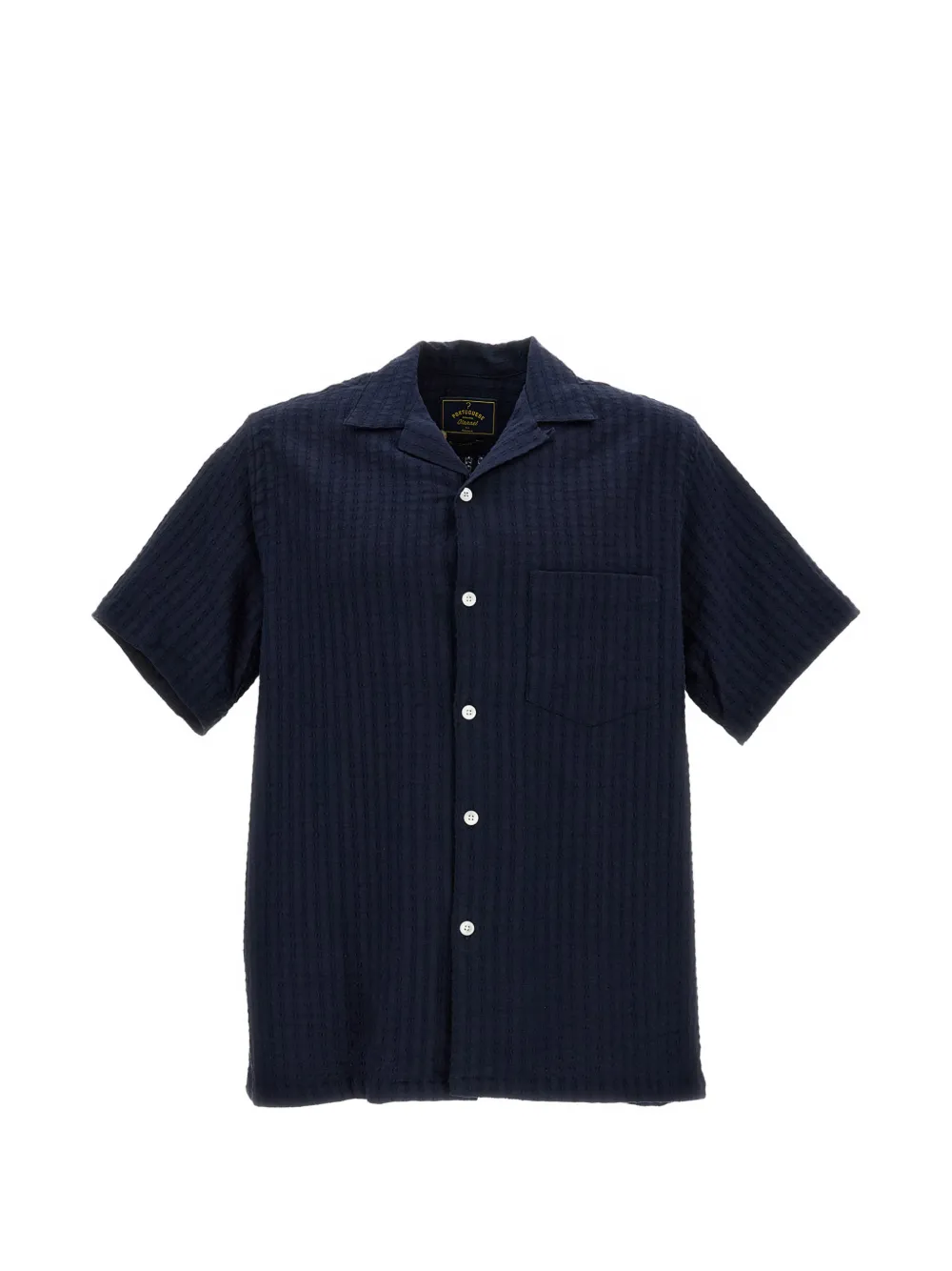 Portuguese Flannel textured-finish short-sleeve shirt - Blau