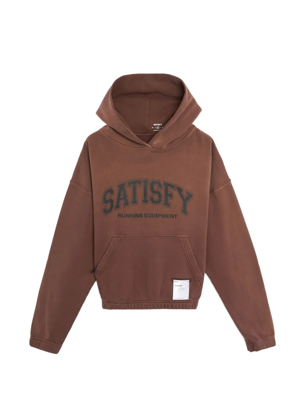 Satisfy logo-print hoodie - Marrone