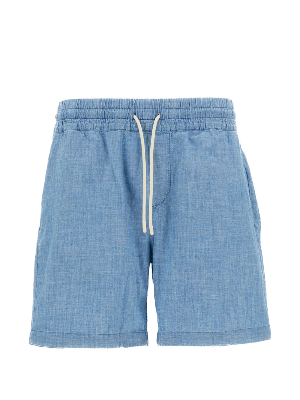 Portuguese Flannel drawstring chambray shorts - Blau