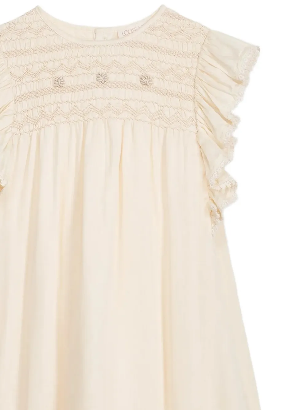 LOUISE MISHA KIDS Angelina jurk met ruches Beige