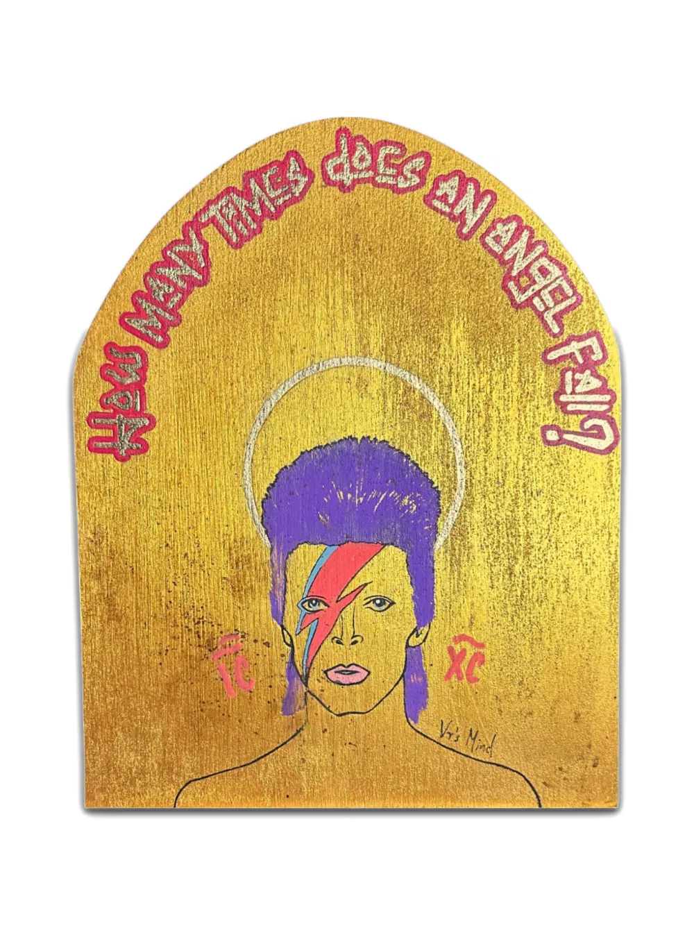 Vj’s Mind Icone David SHOWbiz wall painting - Oro