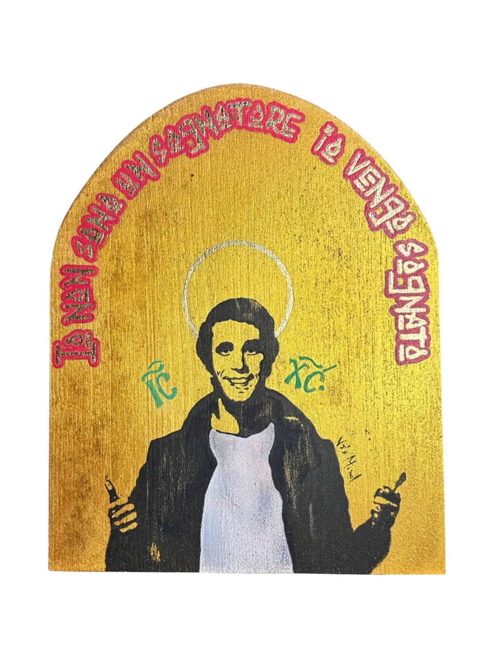 Vj’s Mind Icone Fonzie SHOWbiz wall painting - Oro