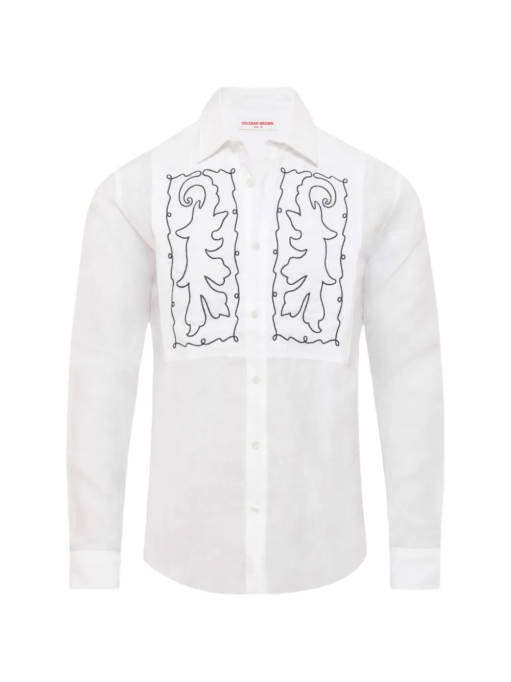 Orlebar Brown Giles Mirabello embroidered shirt - White