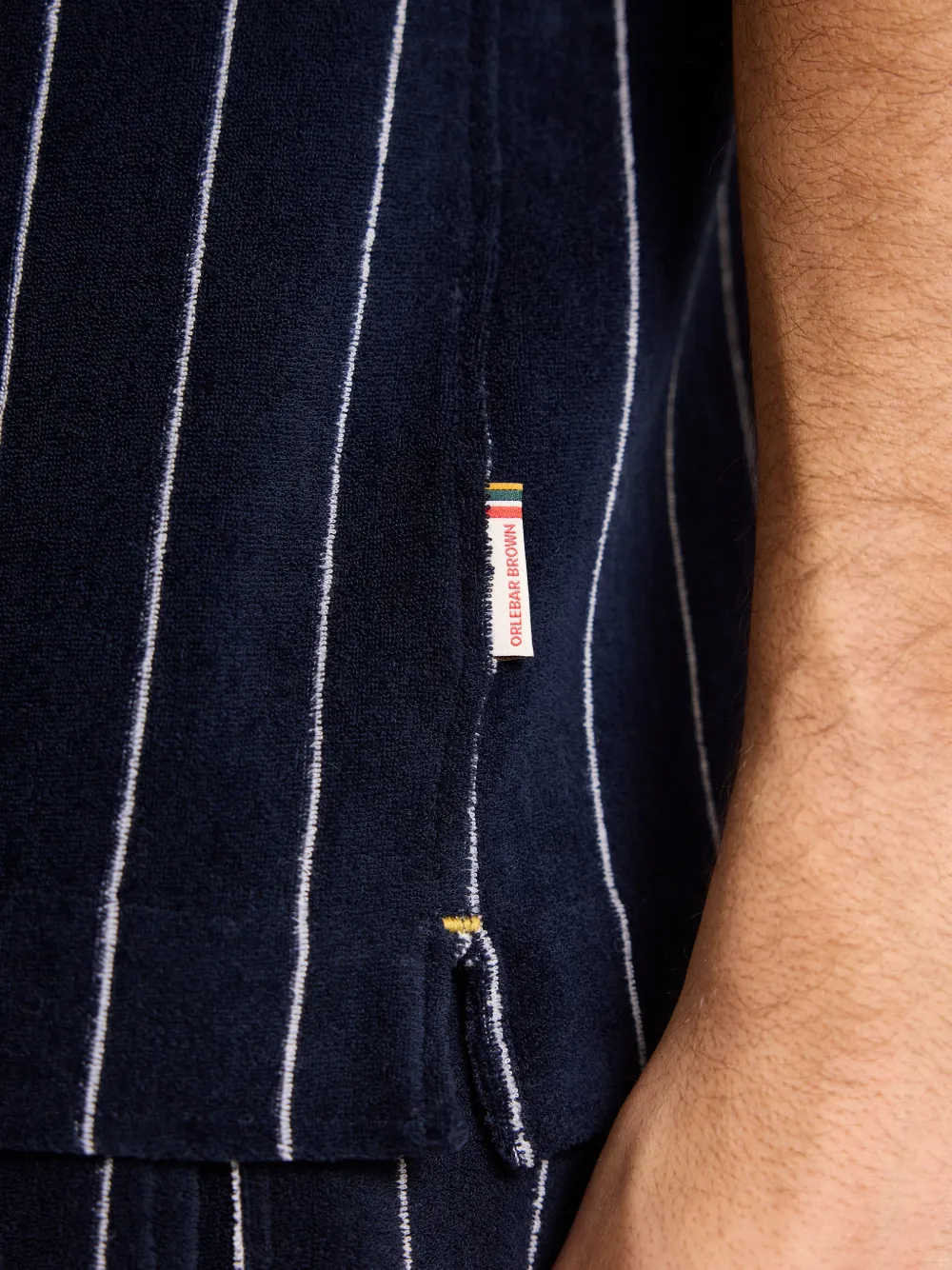 Orlebar Brown Hawkin gestreept overhemd Blauw