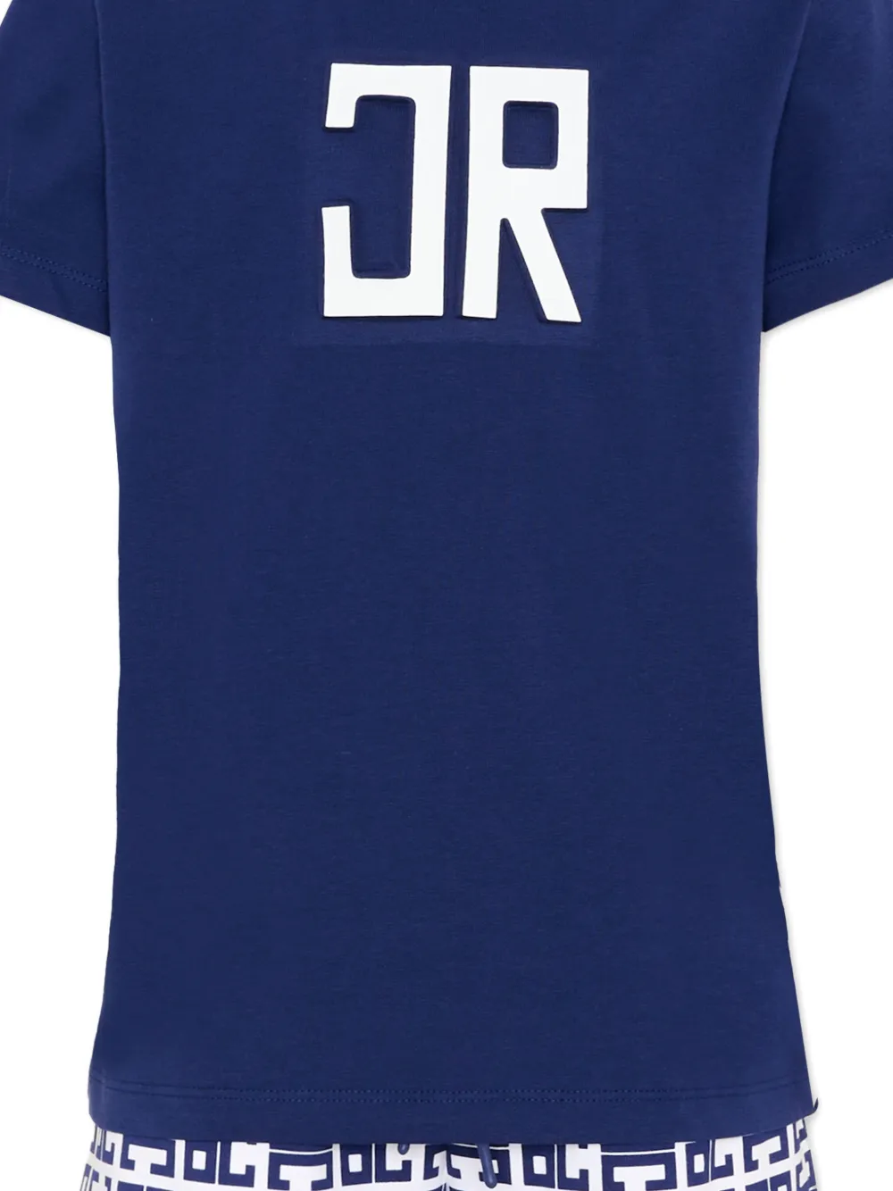 John Richmond Junior Trainingspak met korte mouwen en logo-print Blauw