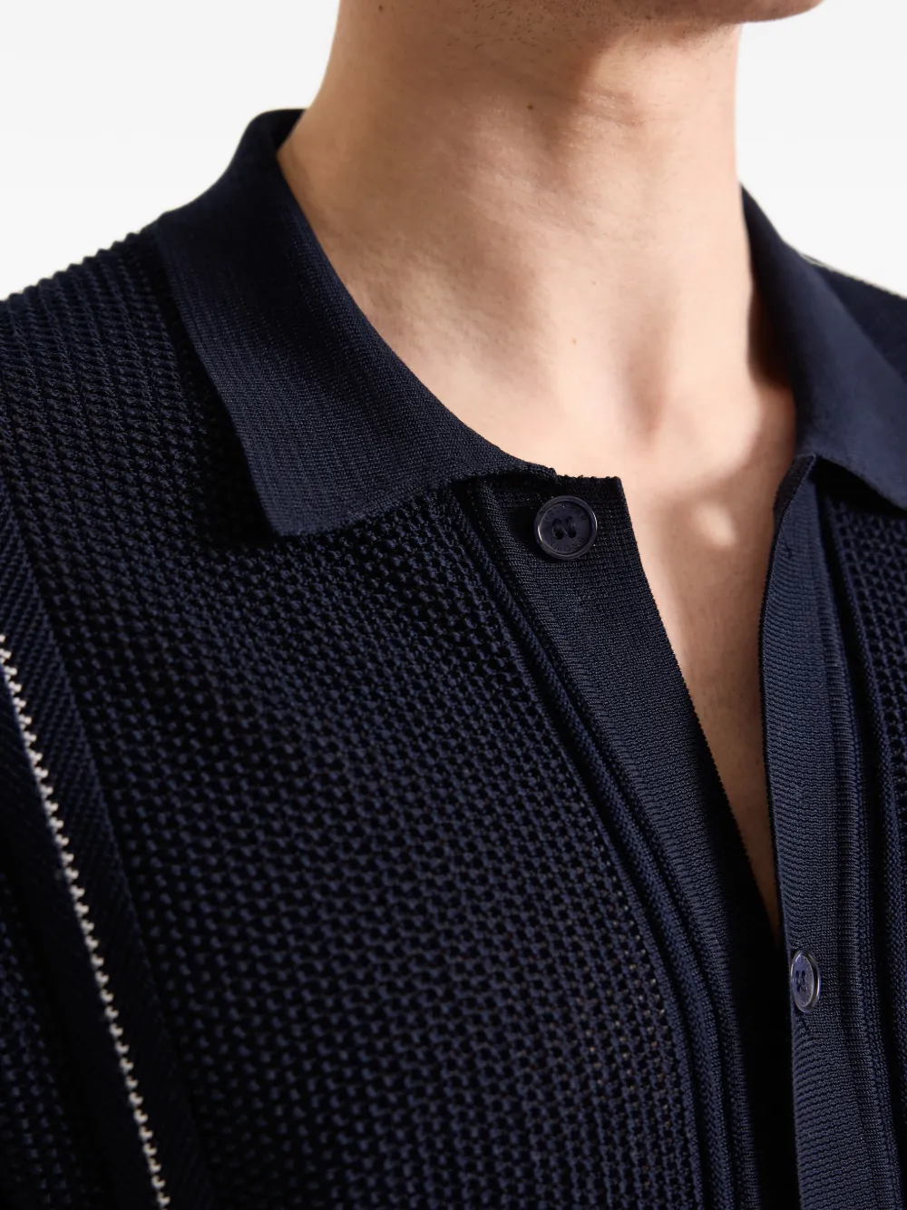 Orlebar Brown Roddy overhemd met chevron-streep Blauw