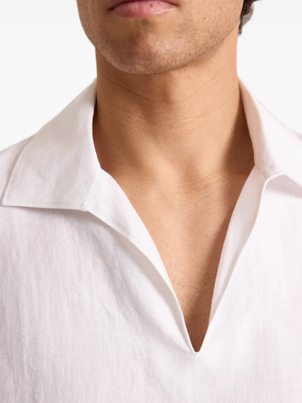 Orlebar Brown Vincent linnen T-shirt Wit