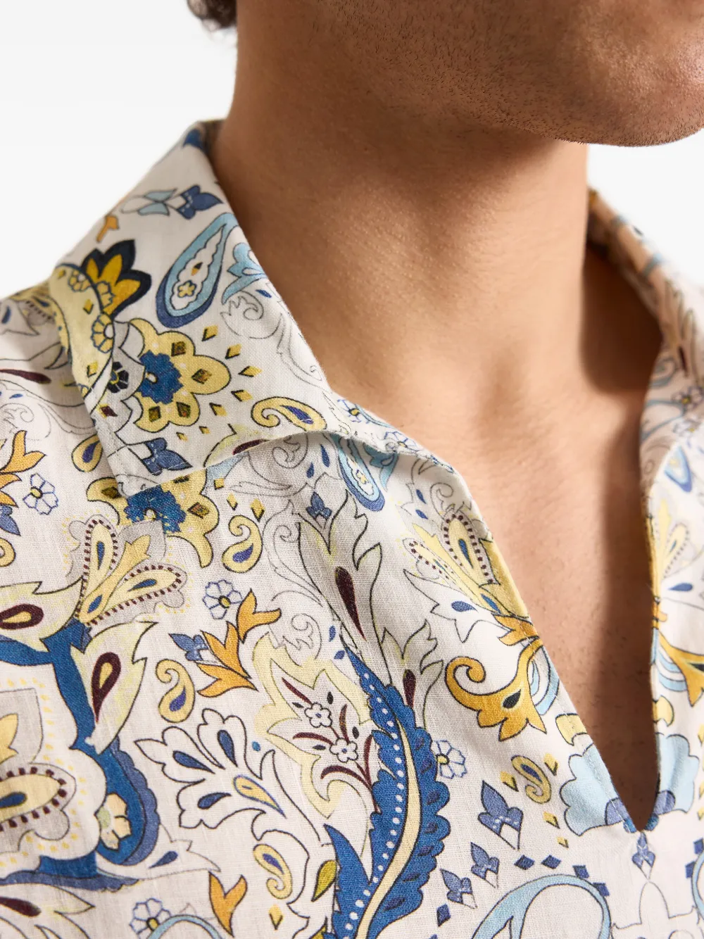 Orlebar Brown Vincent blouse met paisley-print Beige