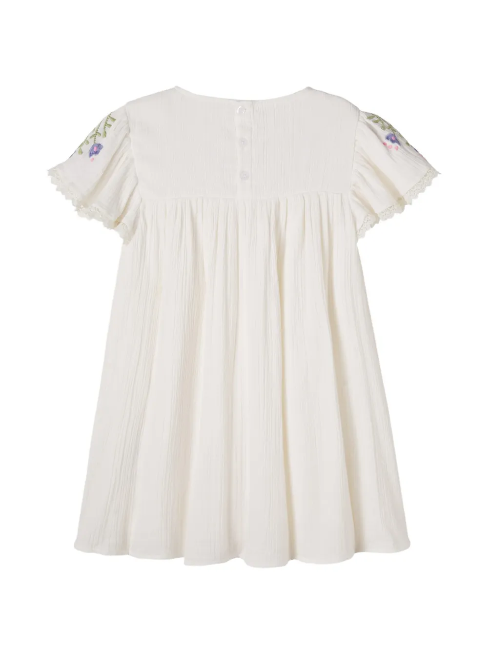 LOUISE MISHA KIDS Ana jurk met geborduurde bloemen Beige