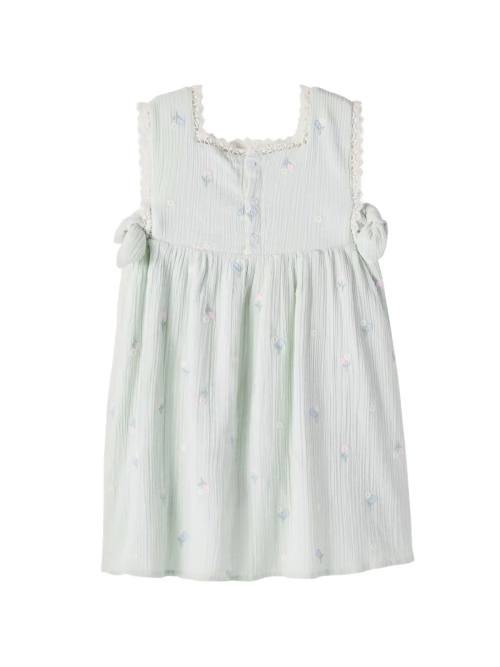 LOUISE MISHA KIDS Aloisa jurk met geborduurde bloemen afwerking Groen