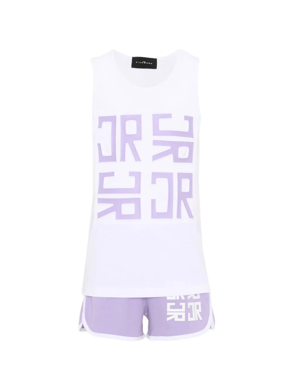 John Richmond Junior logo-print shorts set - Bianco